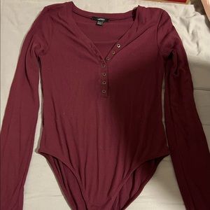 Burgundy bodysuit